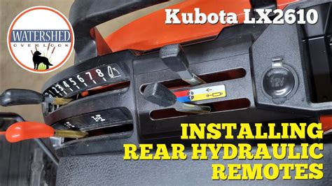 kubota skid steer auxiliary hydraulics|lx2610 rear remote kit.